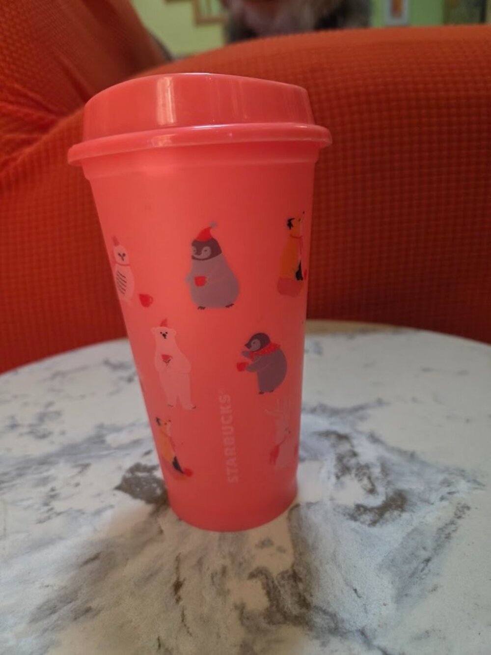 Pretty Starbucks Glass-From the Philippines w Snowmen & Winter Characters